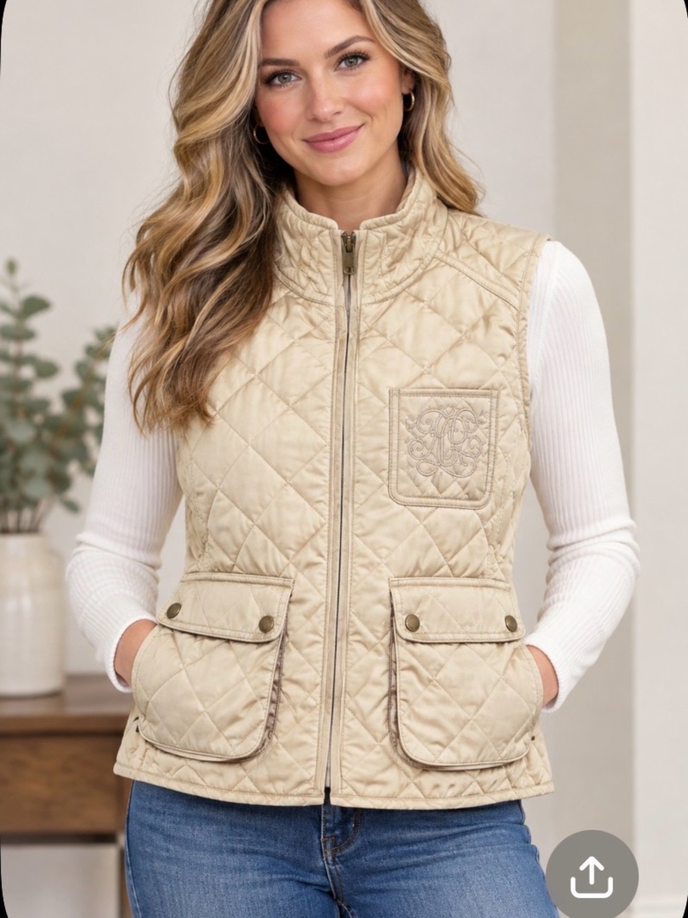 Vintage Lauren by Ralph Lauren quilted vest.